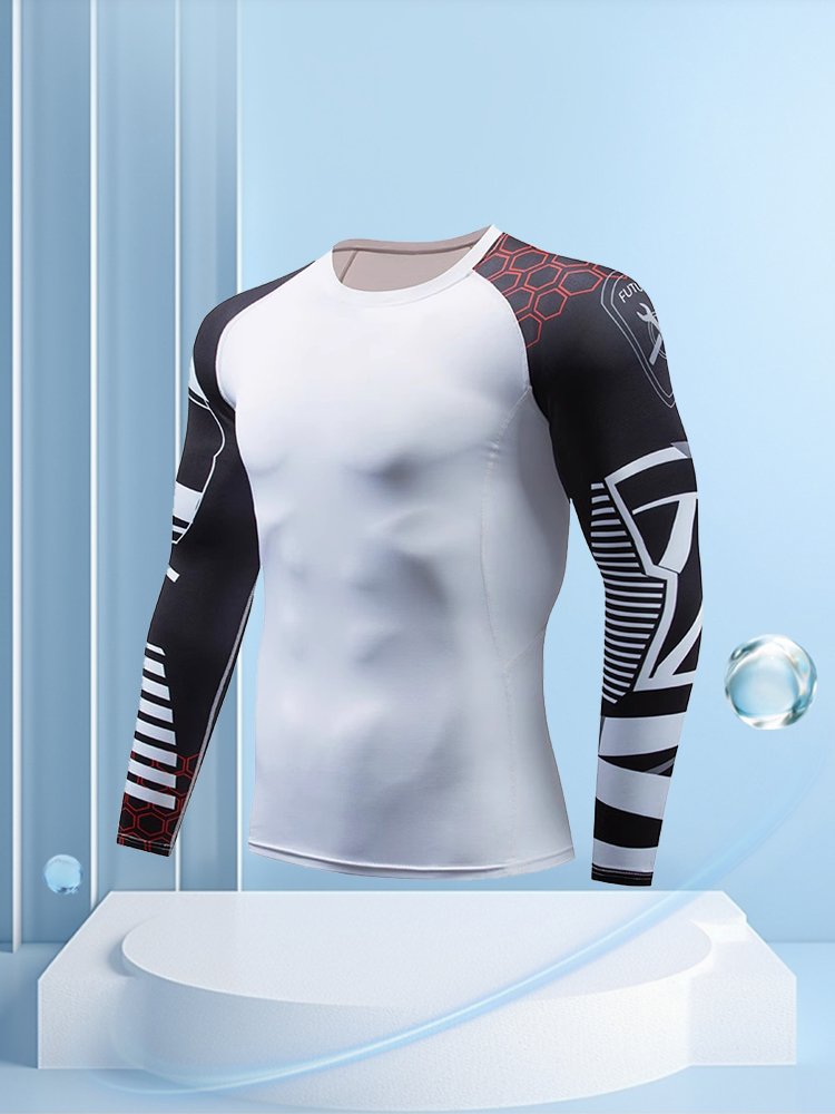 Long-sleeved bathing suit for a man with a long-sleeved bathing suit in a single suit for a hot spring beach dry surfing suit