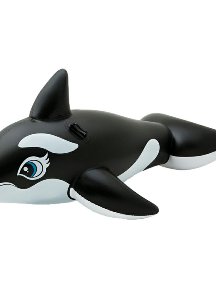 intex swimming pool floating toy on a children's swimming ring and surfing dolphin whale inflating