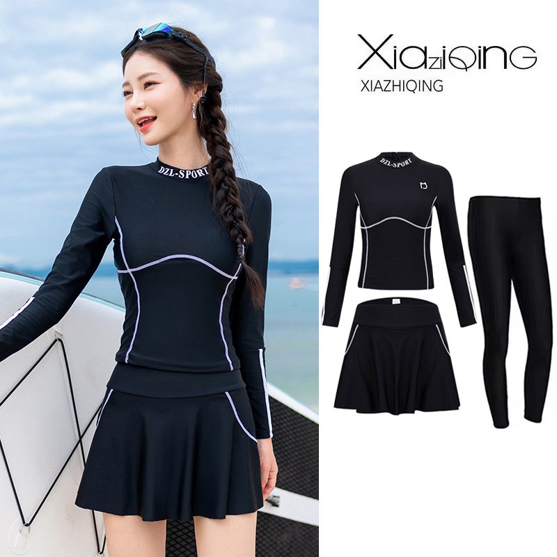 Diving suit female long-skinned, Korean surfer, jellyfish student in the sunscreen spring swimsuit