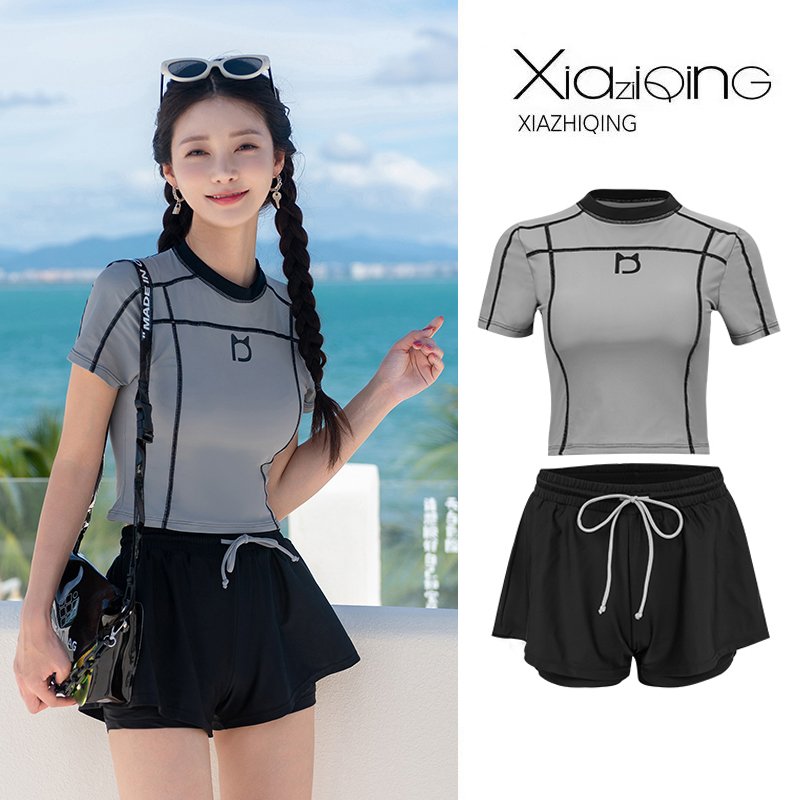 Diving suit female long-skinned, Korean surfer, jellyfish student in the sunscreen spring swimsuit
