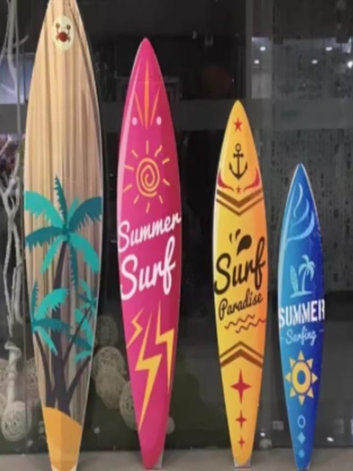 SUMMER MALL WINDOW SLABS AND SURFBOARDS