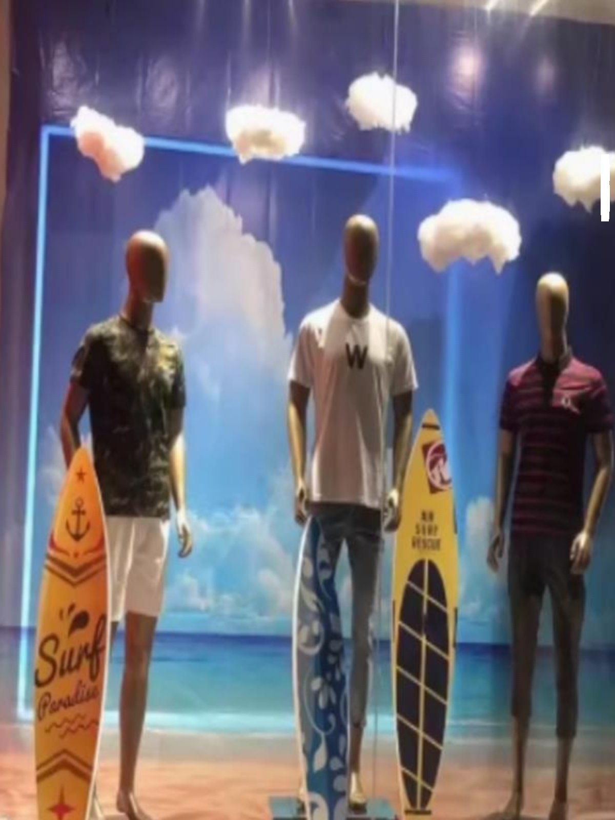 SUMMER MALL WINDOW SLABS AND SURFBOARDS