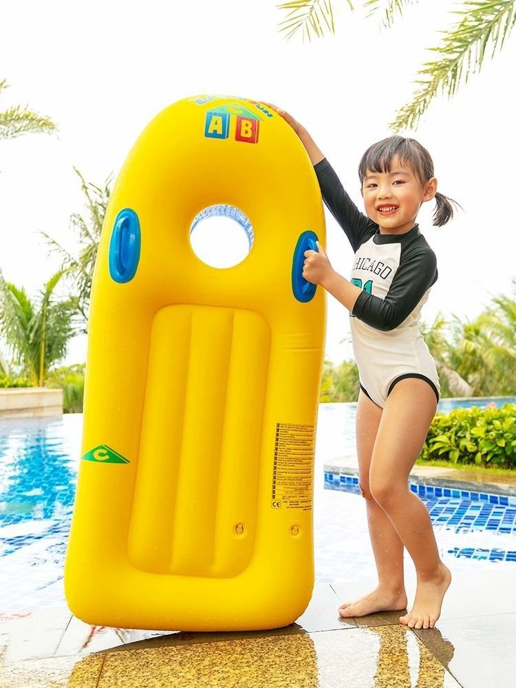 Swimming board pool for children swimming on the seaside of the swimming pool