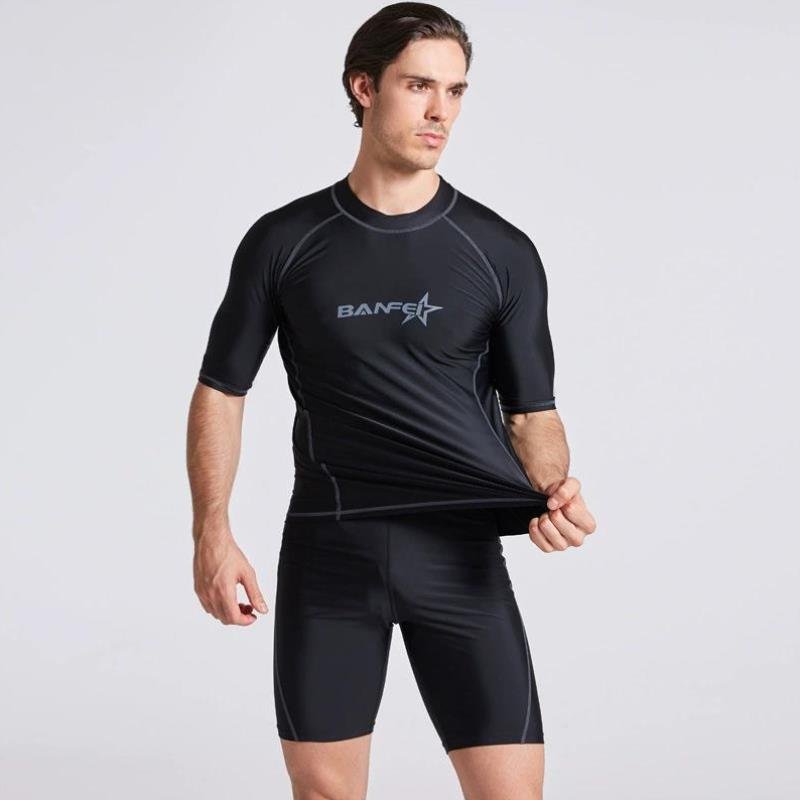 Single shirt, quick drying, short sleeves for men, scuba swimsuits, scuba-scuba suit