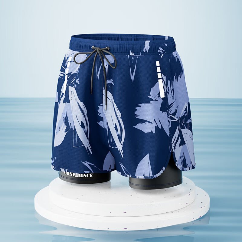 Swimming-pants 2024 new, double-dry-dry-size, awkward beach-pants swim kit