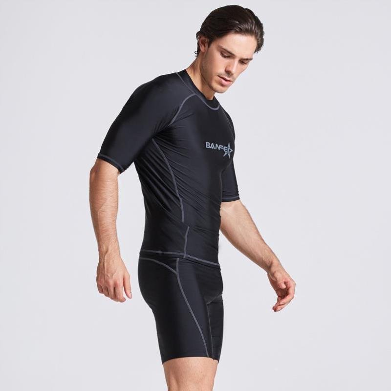 Single shirt, quick drying, short sleeves for men, scuba swimsuits, scuba-scuba suit