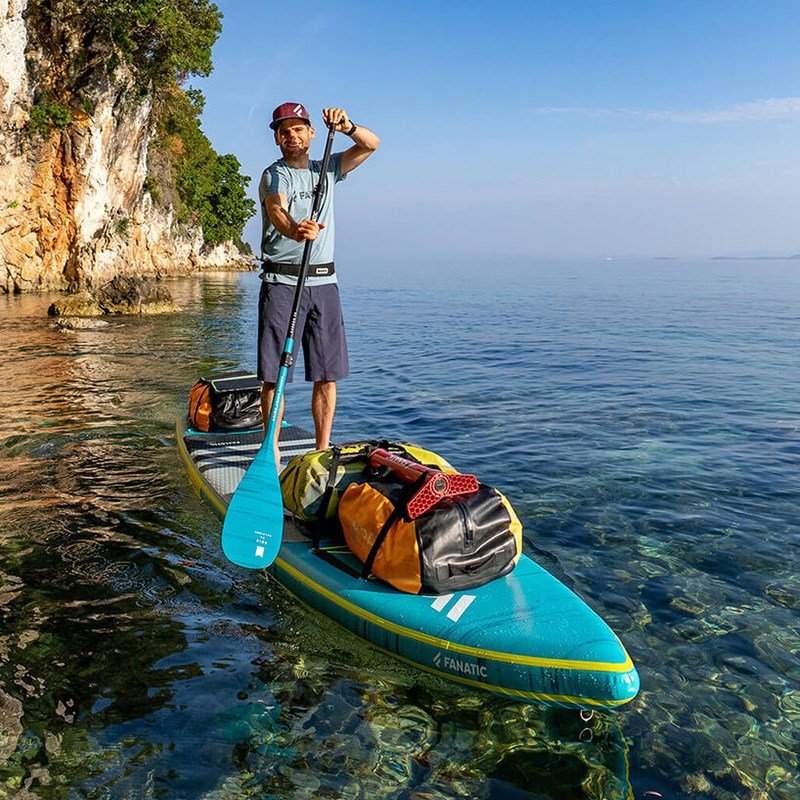 FANATIC BRAND OARS ARE INFLATABLE AND TAKE A RECREATIONAL RACE TO TRACK, AND SUP OARS