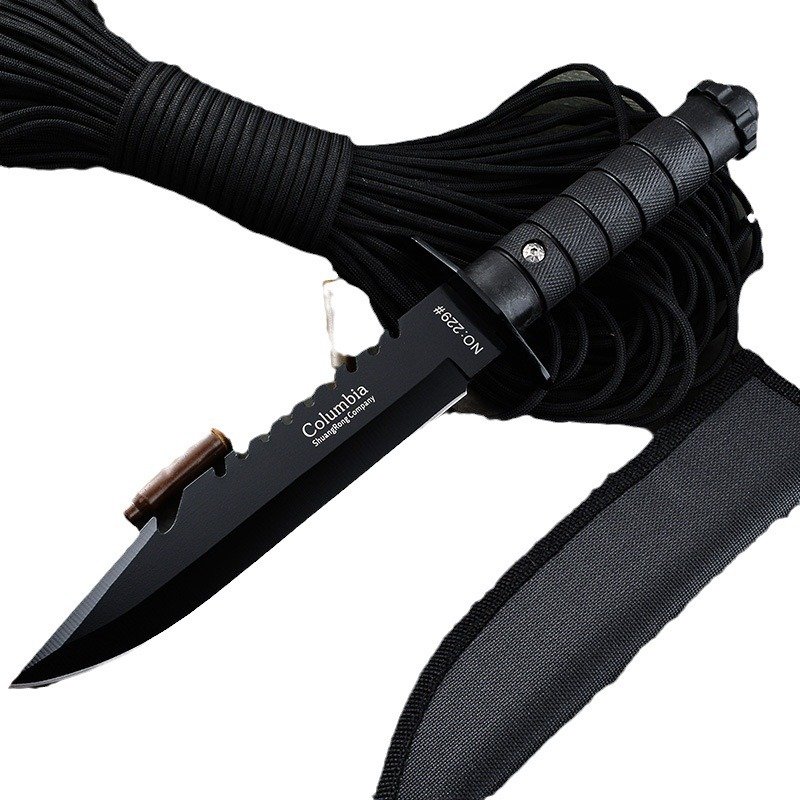 An outdoor high-hard multi-purpose knife with a stainless steel knife and an outdoor camping knife with a knife and fruit