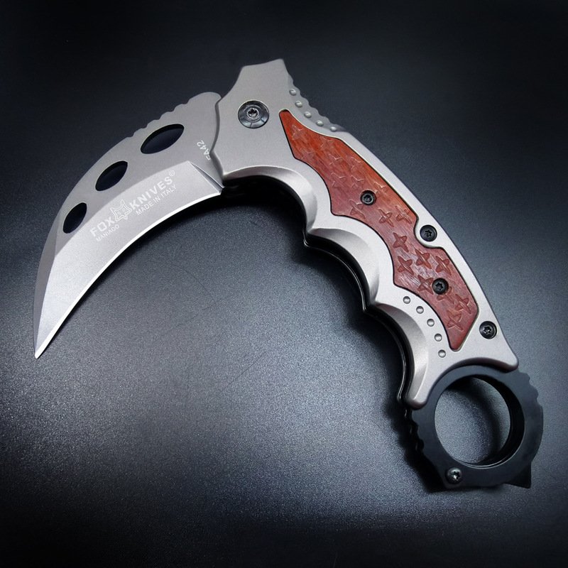 High-intensity out-of-the-door claw blades, and they're camping with them