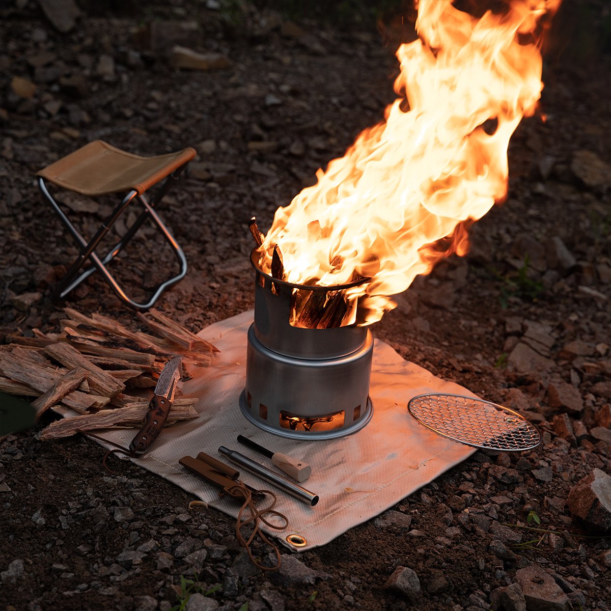 Wellhike open-air knife sets BC campbushcraft multi-purpose camping camping with a knife with a knife