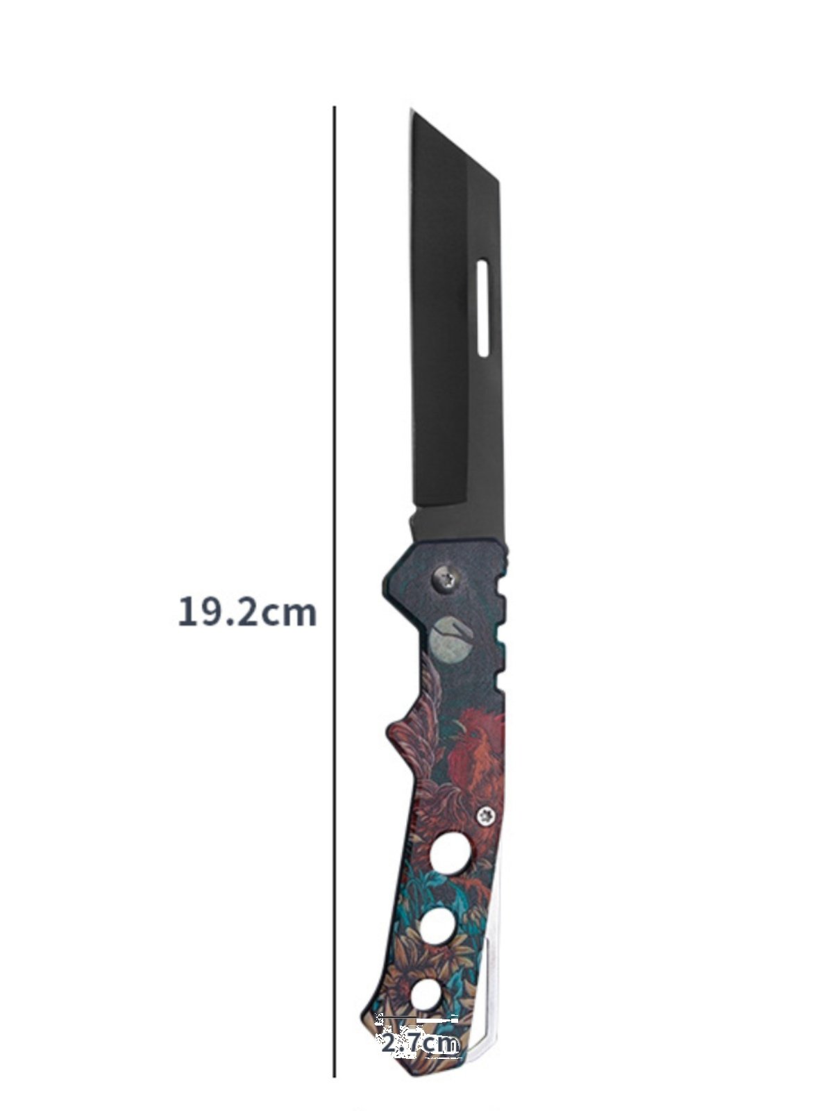 A multi-purpose outdoor folding with a fruit knife, camping on a hill, carrying a high-hard stainless steel mini-sword
