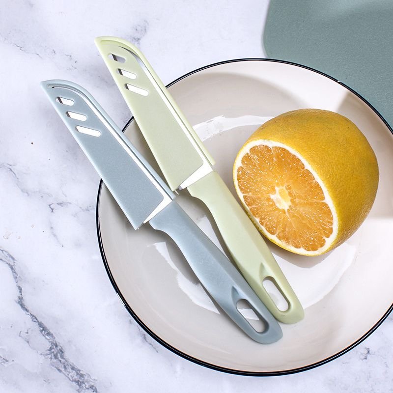 The fruit knife stainless steel belt protects a guacamole peeler