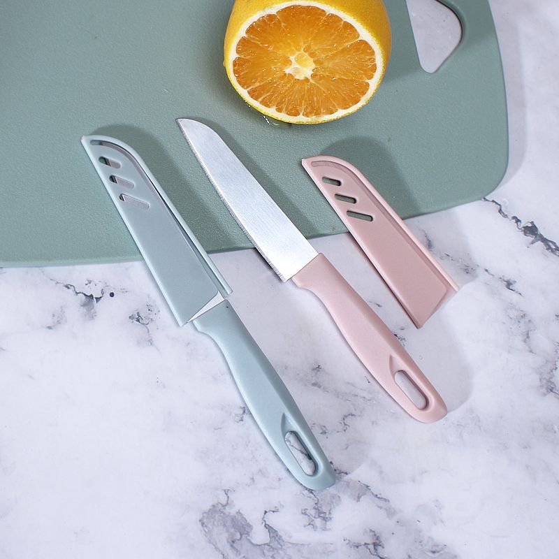The fruit knife stainless steel belt protects a guacamole peeler