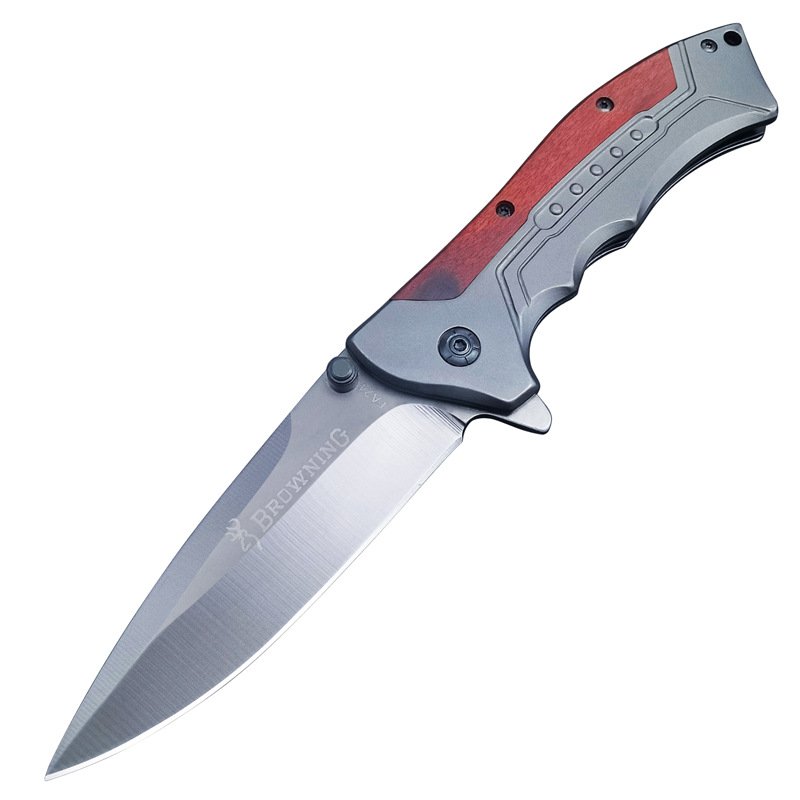 The outdoors tools camp in the wilderness, and they climb up the mountain with a small knife and a fruit knife