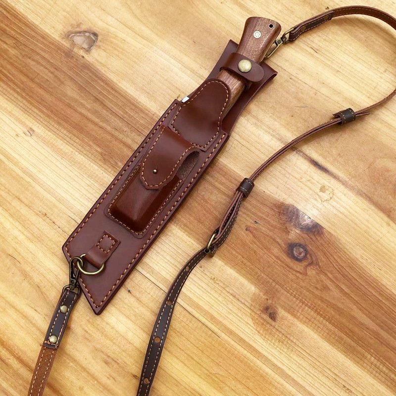 An open-door knife with a hard-bone field knife, a straight-and-slash knife to the mountain camp