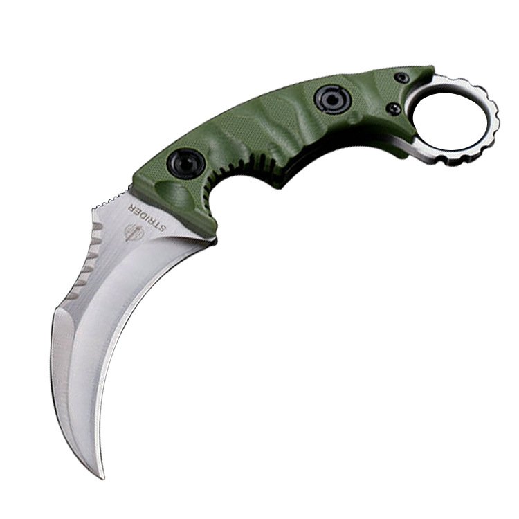 CAMPING EXTERIOR KNIFE WITH A D2 STRAIGHT AND HIGH-STRENGTH TACTICAL KNIFE, A ONE-SIZE-FITS-ALL CLAW KNIFE AND A LEATHER KNIFE
