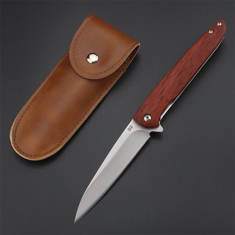 With a sharp, high-strength knife with a stainless steel for the outside