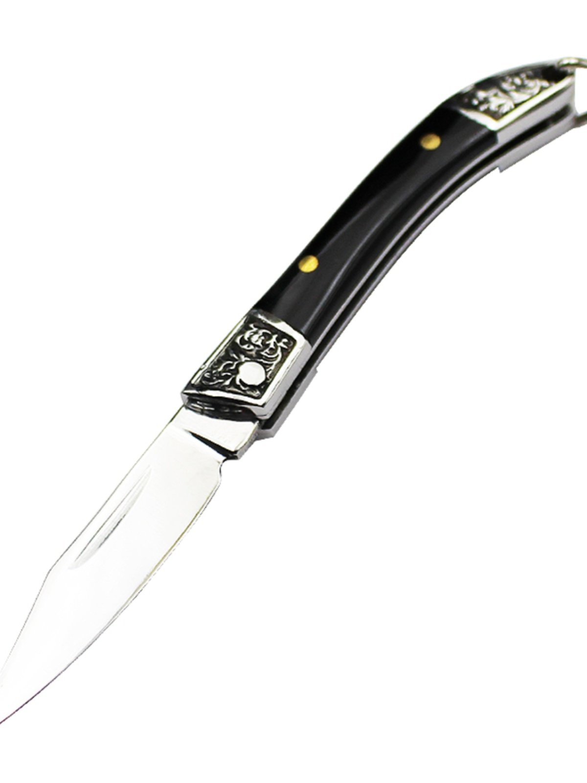 The knife comes with a mini-crusher with a sharp key to the protection