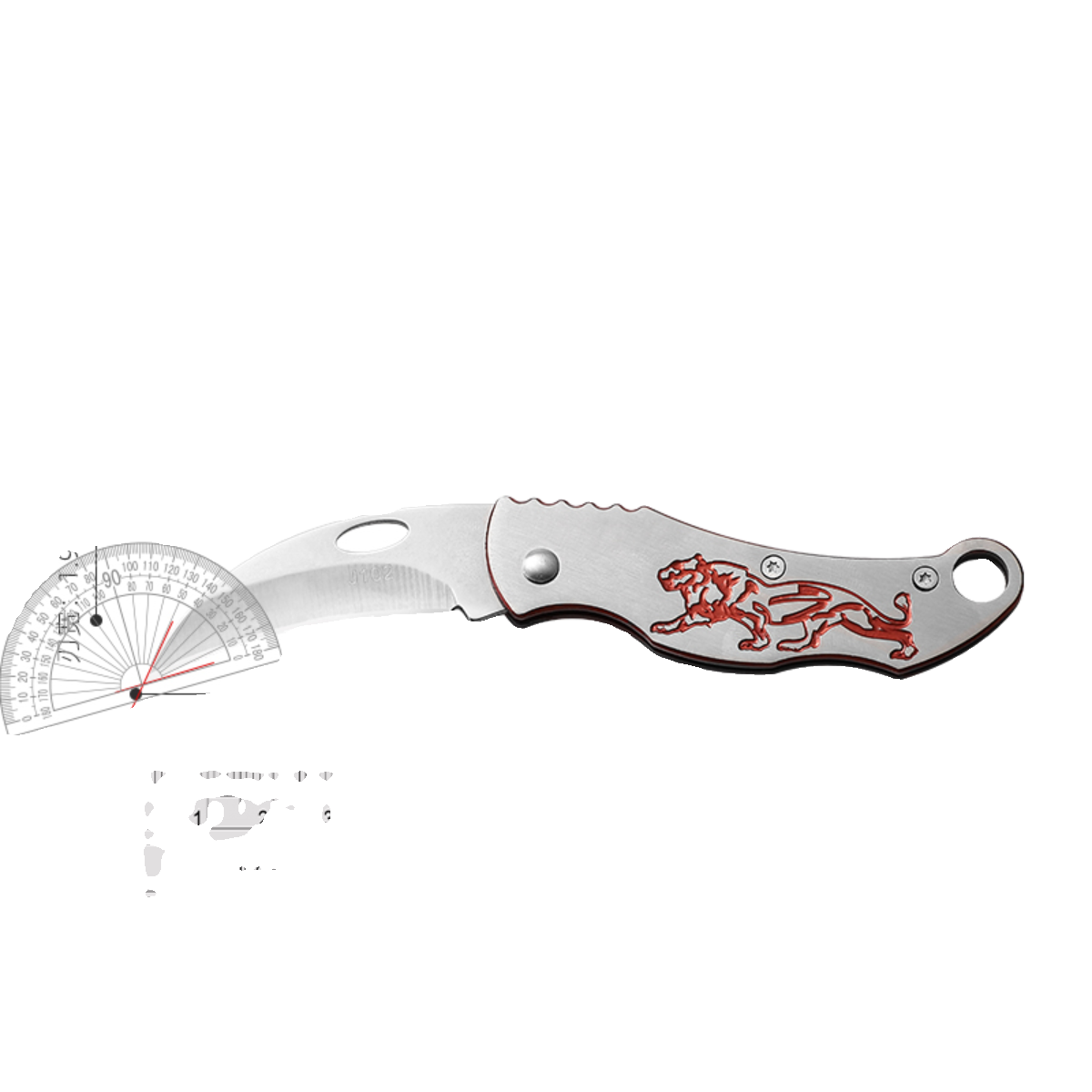 The new creative folding knife, stainless steel, camping knife with a machete and fruit knife