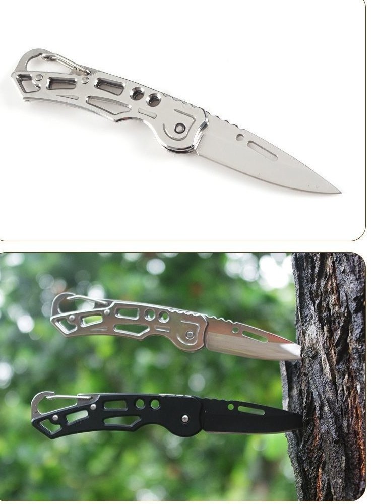 An outdoor multi-purpose knife with a sharp folding of a small knife to protect himself from the swiss fruit knife camp