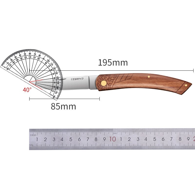 An outdoor knife with a sharp, high-strength, multi-purpose delivery knife with a stainless steel folder
