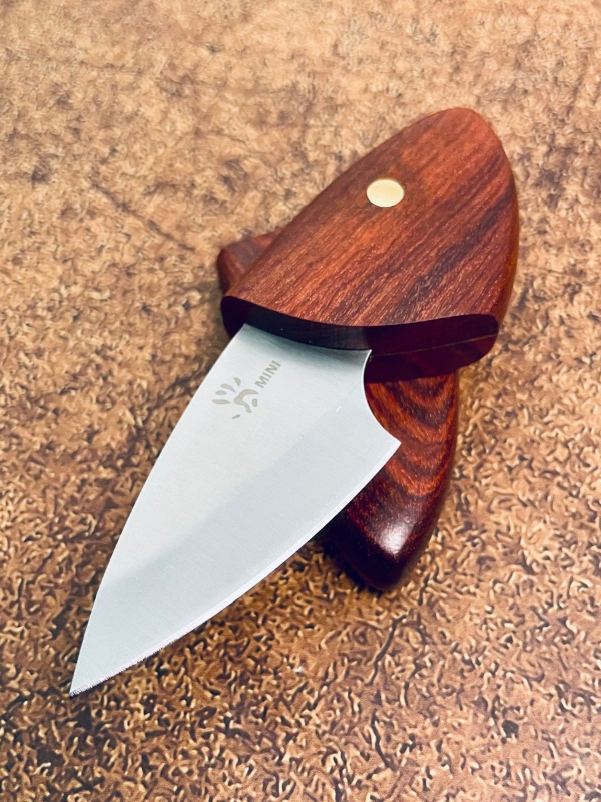 The new mini-stealed-slice-slice-slice-slice outside the house with the camping pocket knife and the sharp-cut fruit knife
