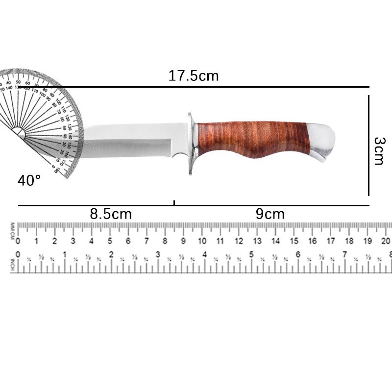 The home of a high-hard multi-purpose, straight-knife, mountain-walker, home with a fruit knife