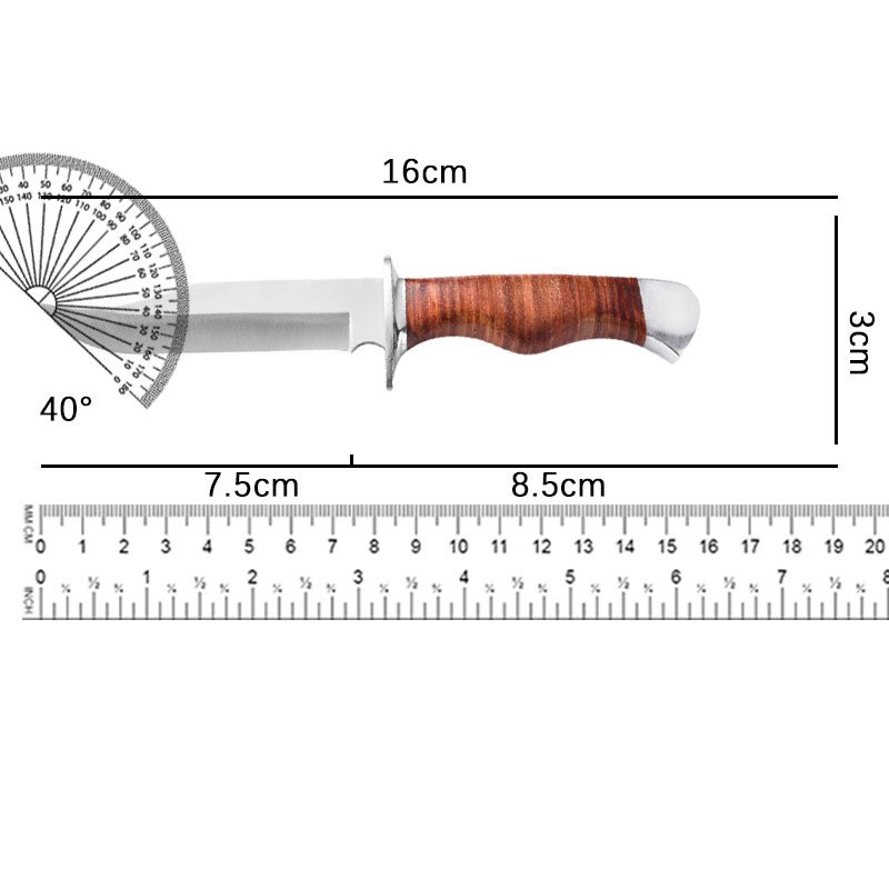 The home of a high-hard multi-purpose, straight-knife, mountain-walker, home with a fruit knife