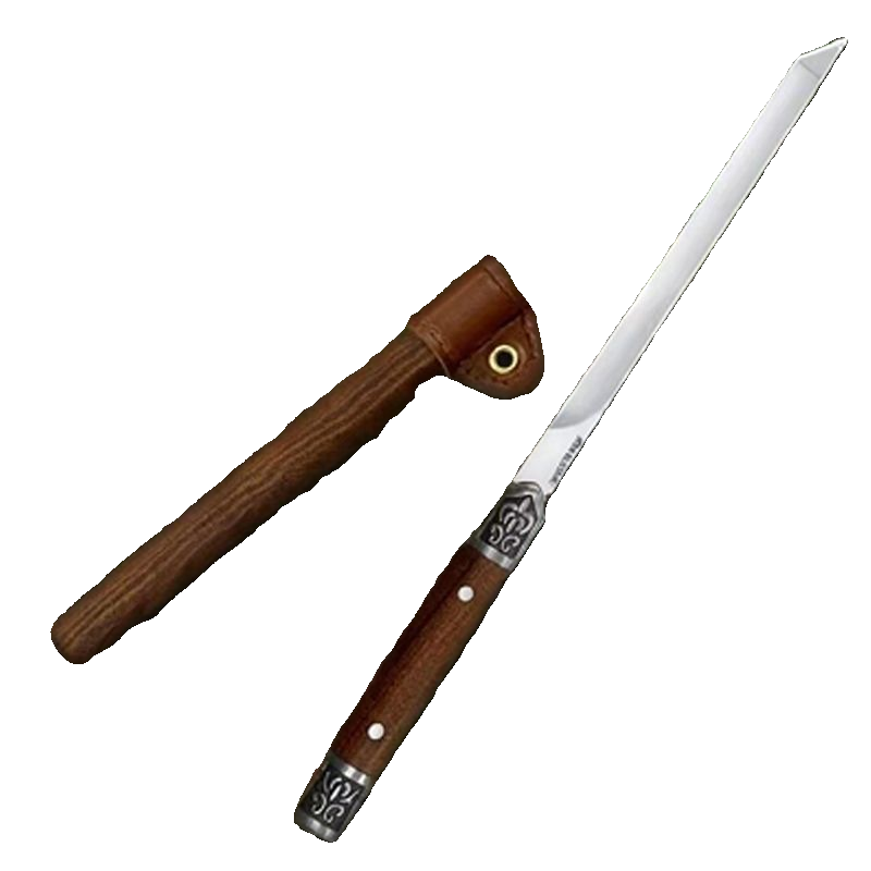 Germany imported a long sharp cutter and cut his flesh with a simple hand-carving knife