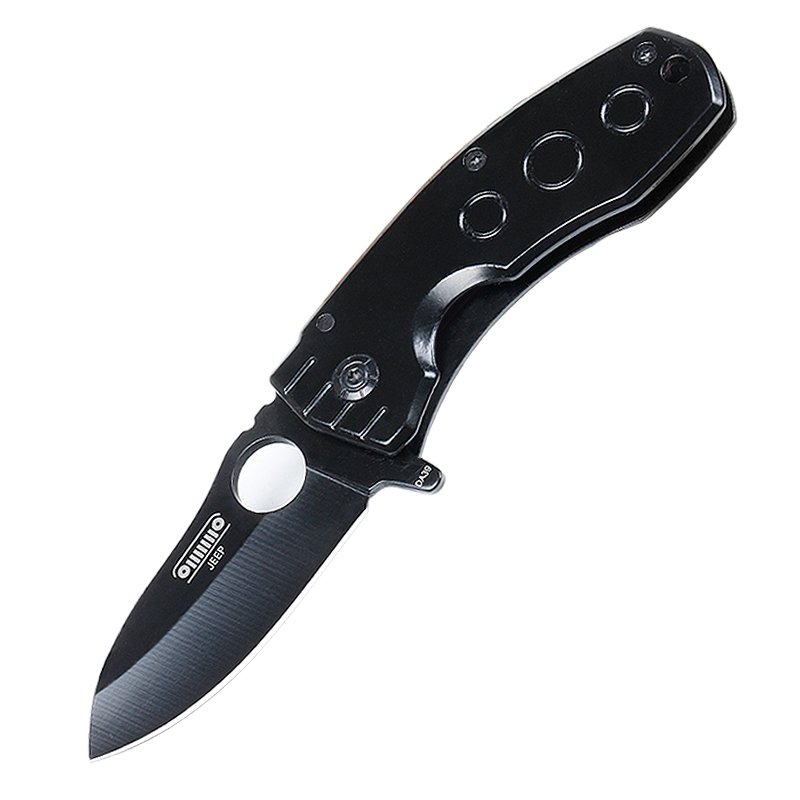 The whole steel made a folding knife and a fruit knife to camp in the mountains with a high-hard stainless steel knife