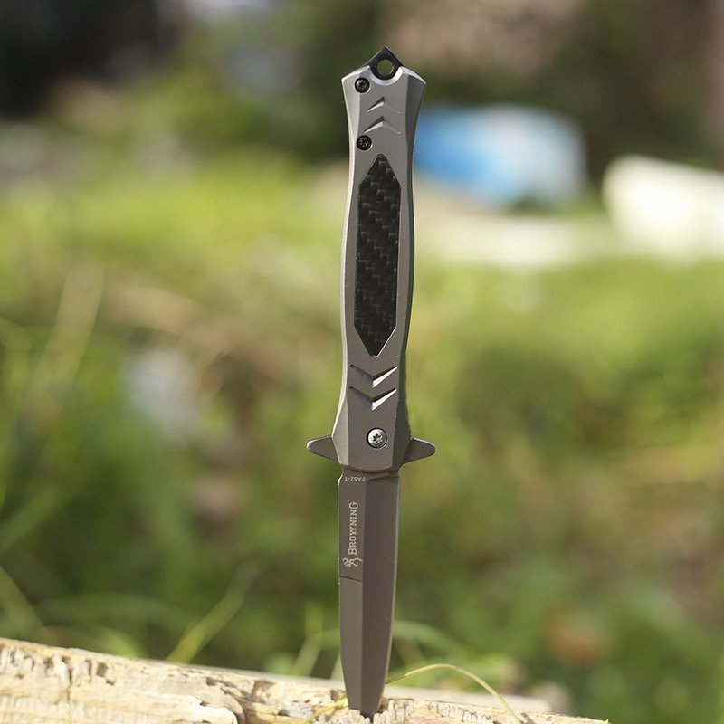 All steel-protected knives folded with a fruit knife to survive Browning camping in the field