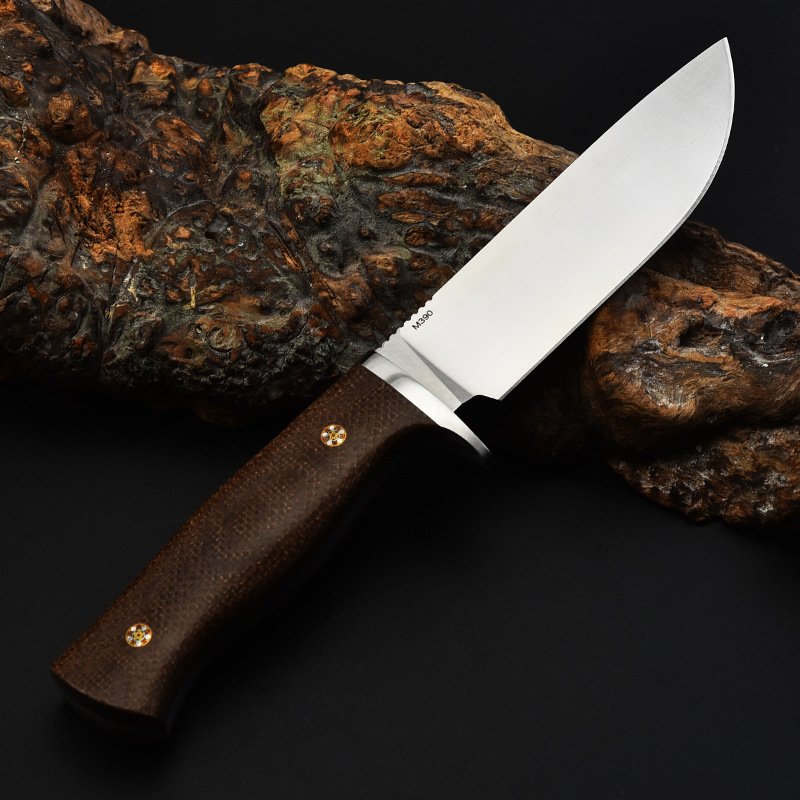 390 powder steel high-hard field hunting knife and a fielding fruit knife