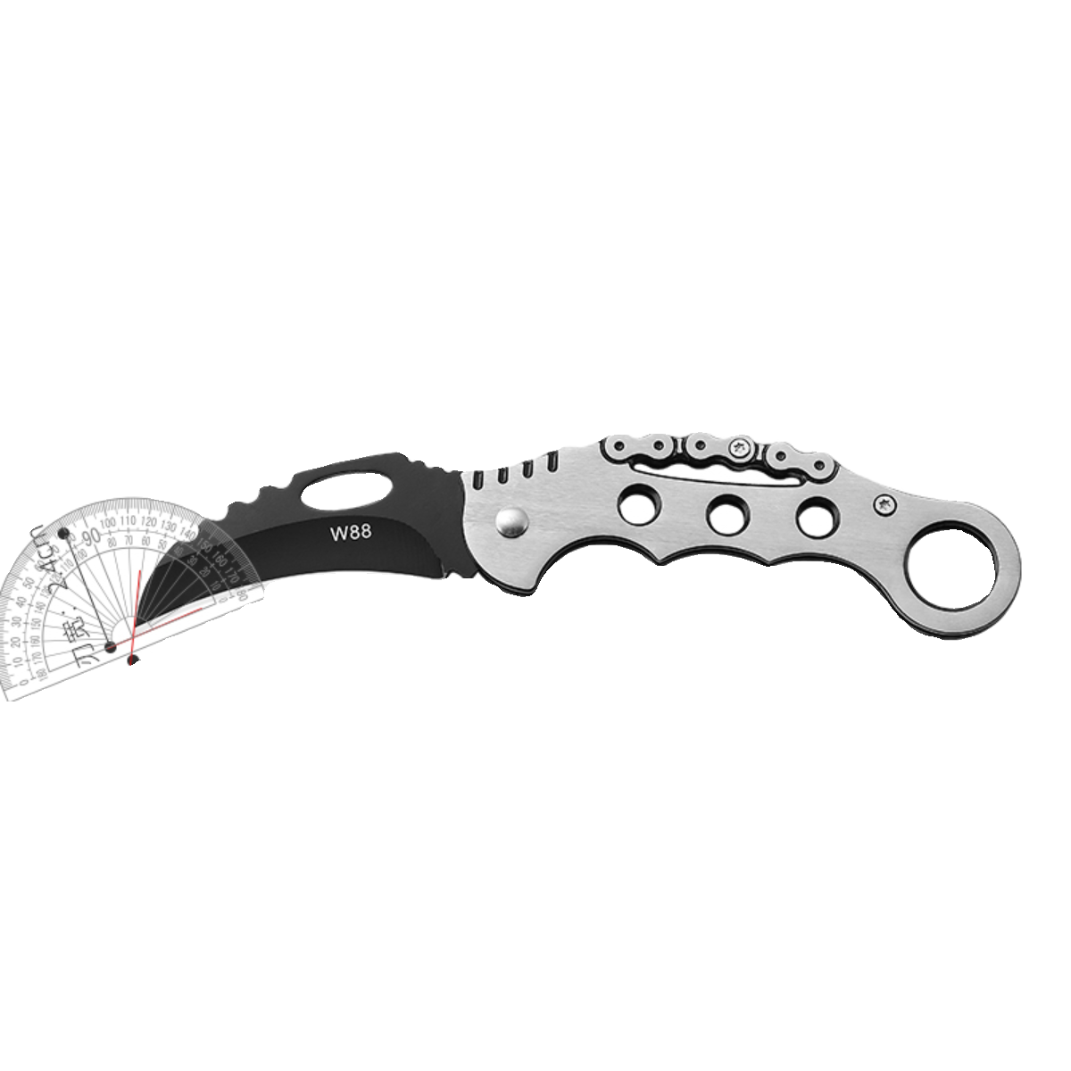 The exterior clawing knife folds the stainless steel and carries the fruit claws to the field