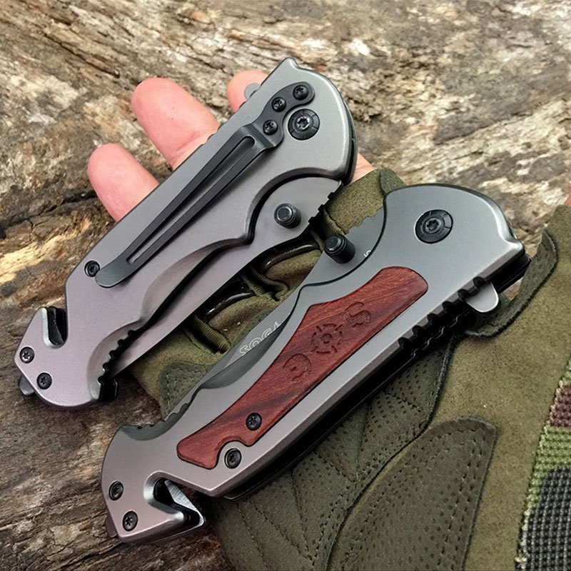 With a high-intensity, multi-purpose, folding knife and a fruit knife
