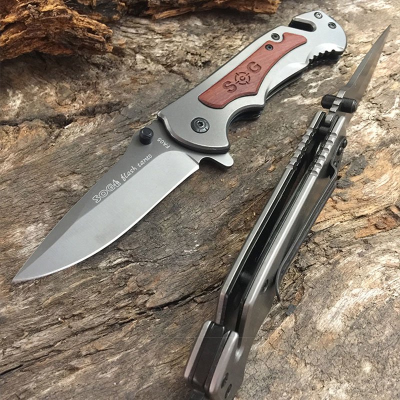 With a high-intensity, multi-purpose, folding knife and a fruit knife