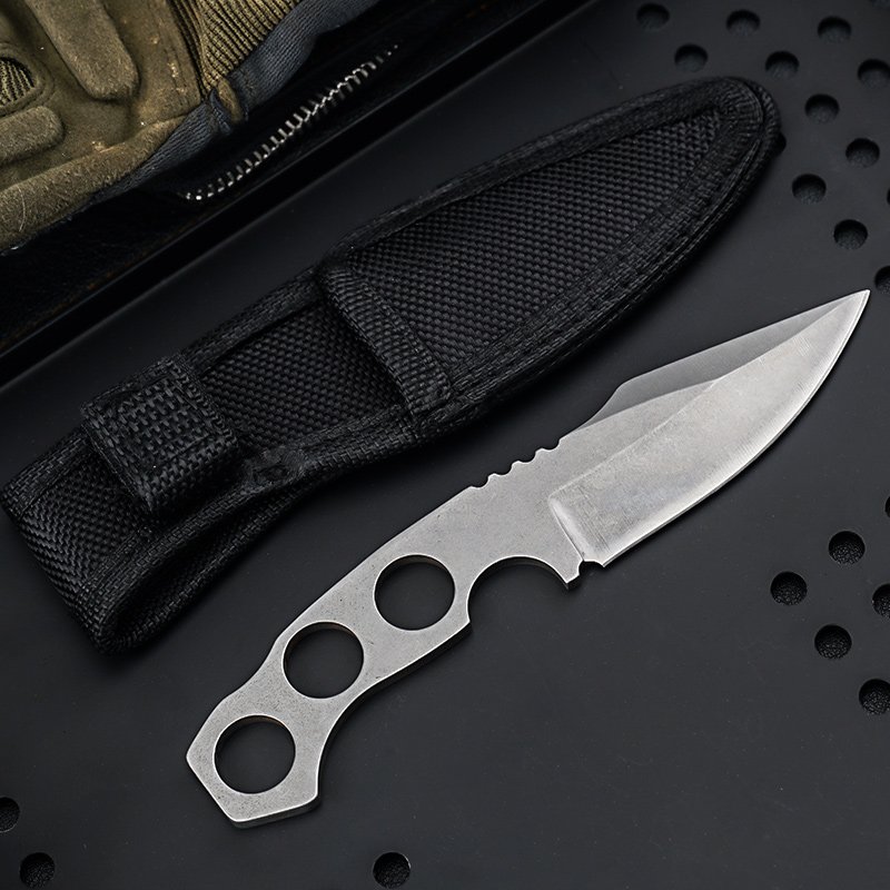 Fong Kong's little straight-knife camping outside of the house with a sharp edge. Fish protection knife