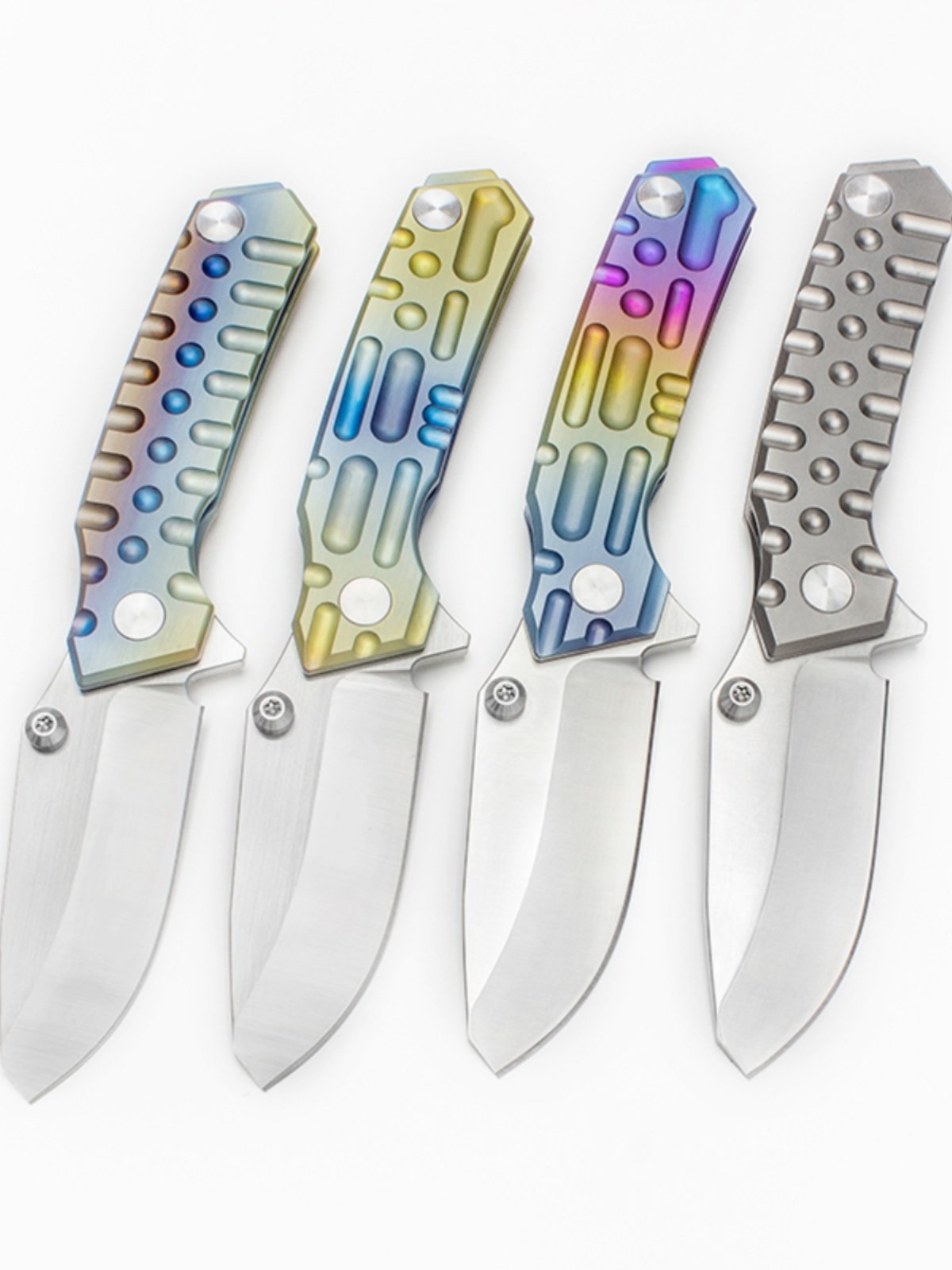 SKK HIGH-END CRUTCHES WITH S35VN HIGH-END TITANIUM ALLOY HANDLES CAMPING FRUIT KNIFE