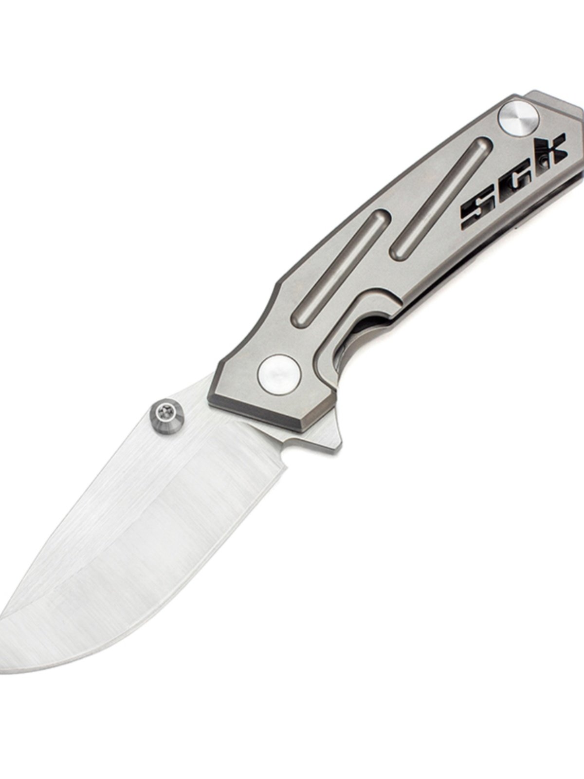 SKK HIGH-END CRUTCHES WITH S35VN HIGH-END TITANIUM ALLOY HANDLES CAMPING FRUIT KNIFE