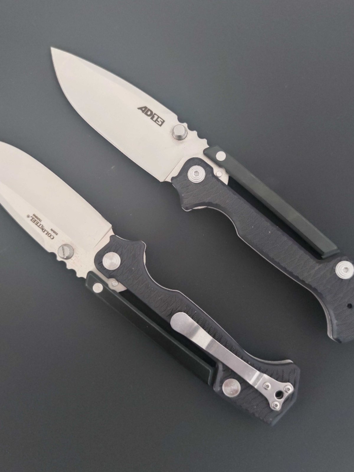 FOR EXPORT TO THE U.S. COLD STEEL, AD15 STOCK, OLD POCKET KNIFE FOLDING, OUT-OF-DOOR DELIVERY, FISHING CAMP