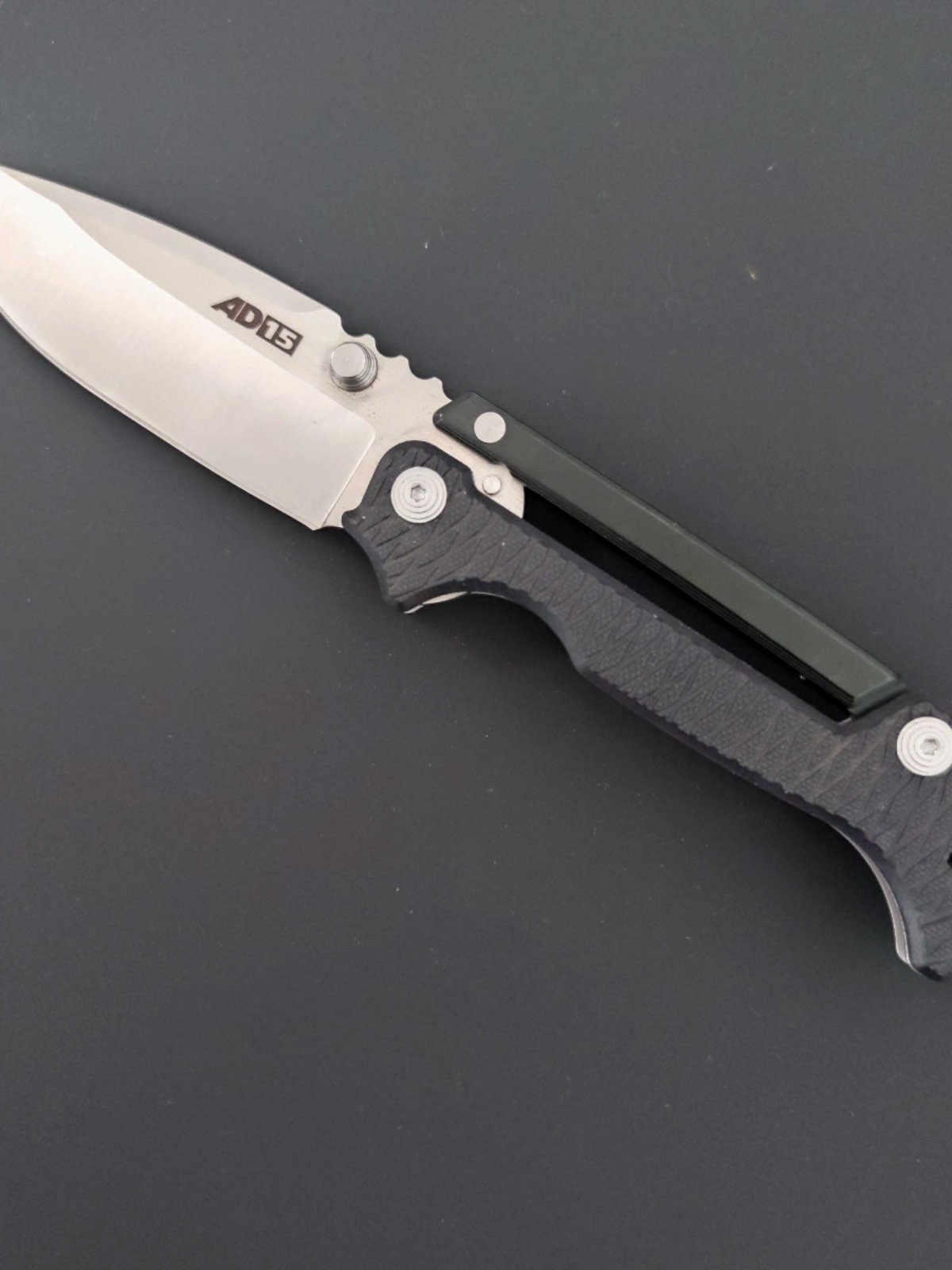 FOR EXPORT TO THE U.S. COLD STEEL, AD15 STOCK, OLD POCKET KNIFE FOLDING, OUT-OF-DOOR DELIVERY, FISHING CAMP