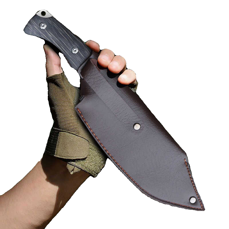 An outdoor knife with a small knife to survive in the wilderness, a multi-purpose, straight-stabbing, heavy-stabbing, high-intensity tactics