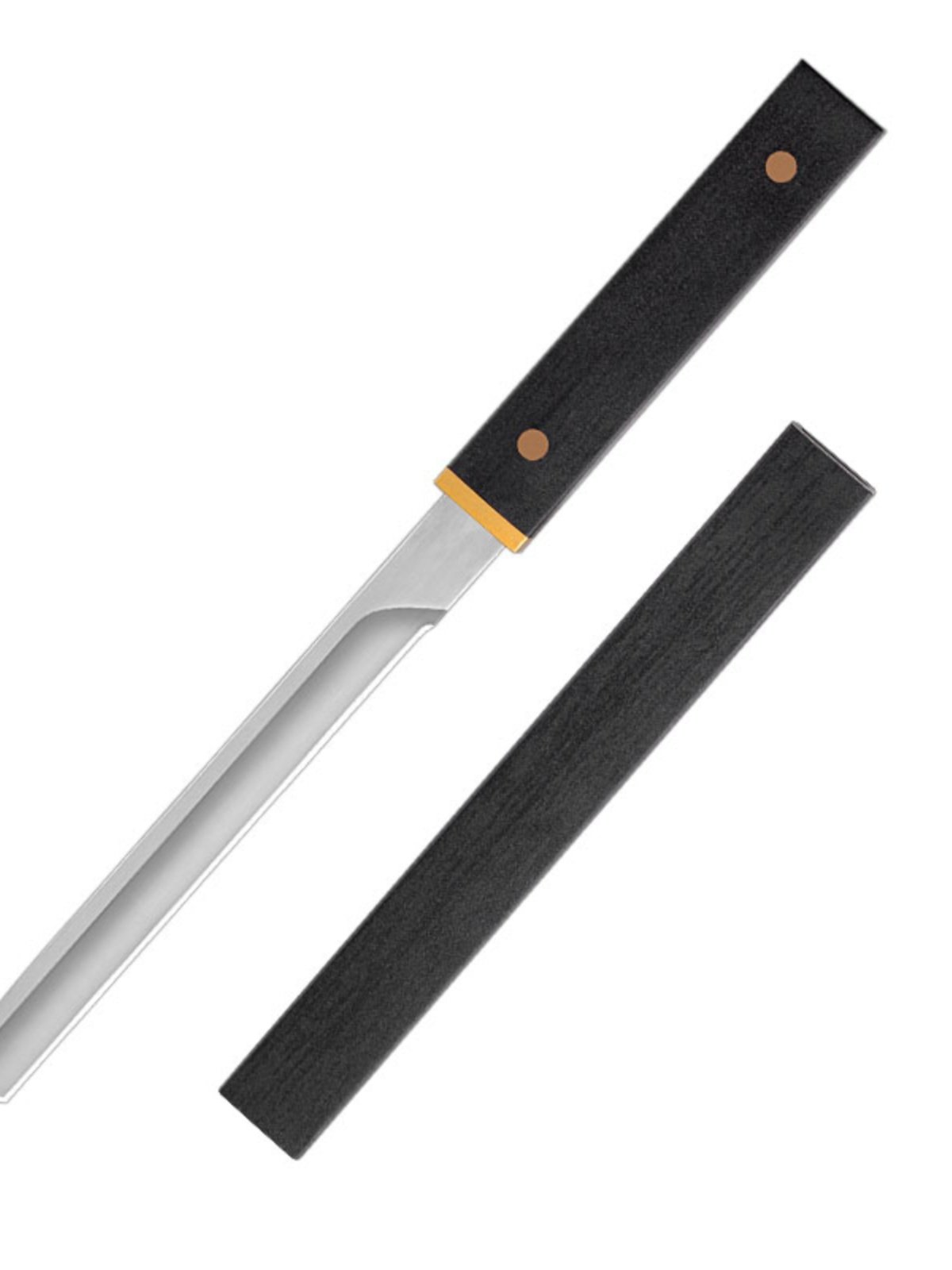 The mill warship's knife, the sharp fruit knife camping, and the steak knife's home with it