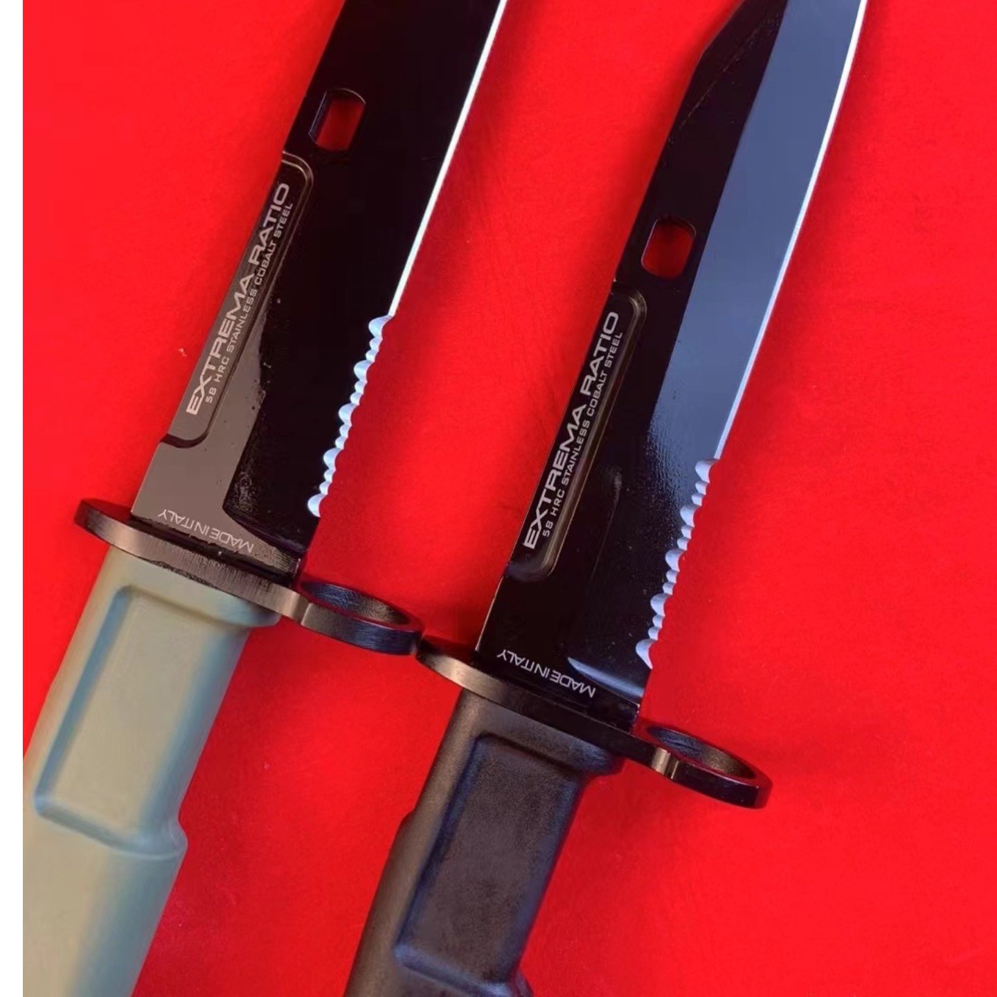 He's got a high-strength, straight-knife camping equipment