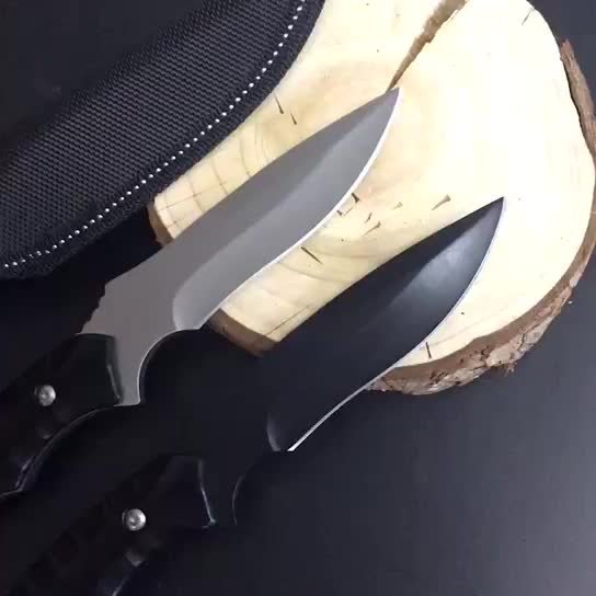 A small straight knife with a field knife with a high-level field survival knife