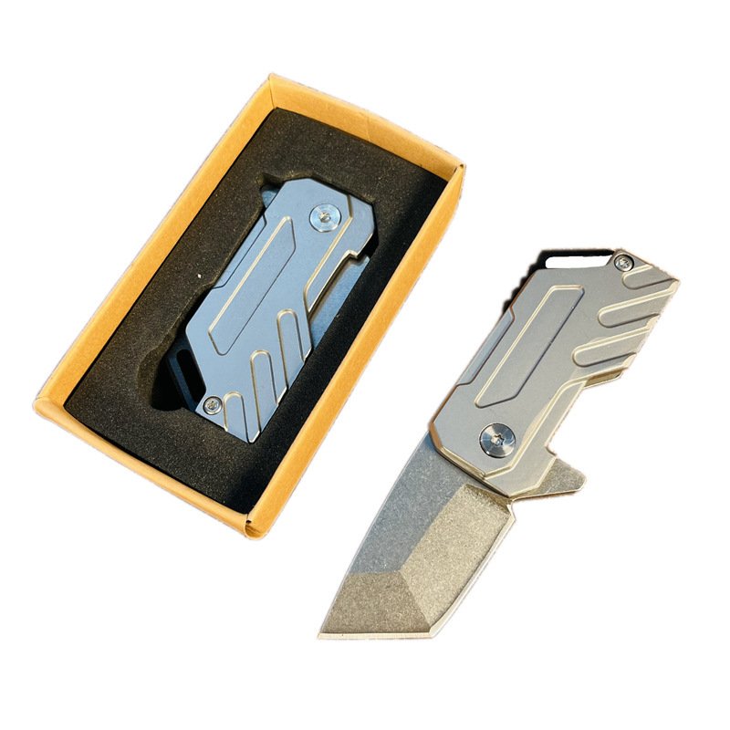 OUTSIDE EDC TOOL KNIFE WITH D2 STEEL FOLDER FIELD CAMPING EQUIPMENT WITH MINI KEY KNIFE