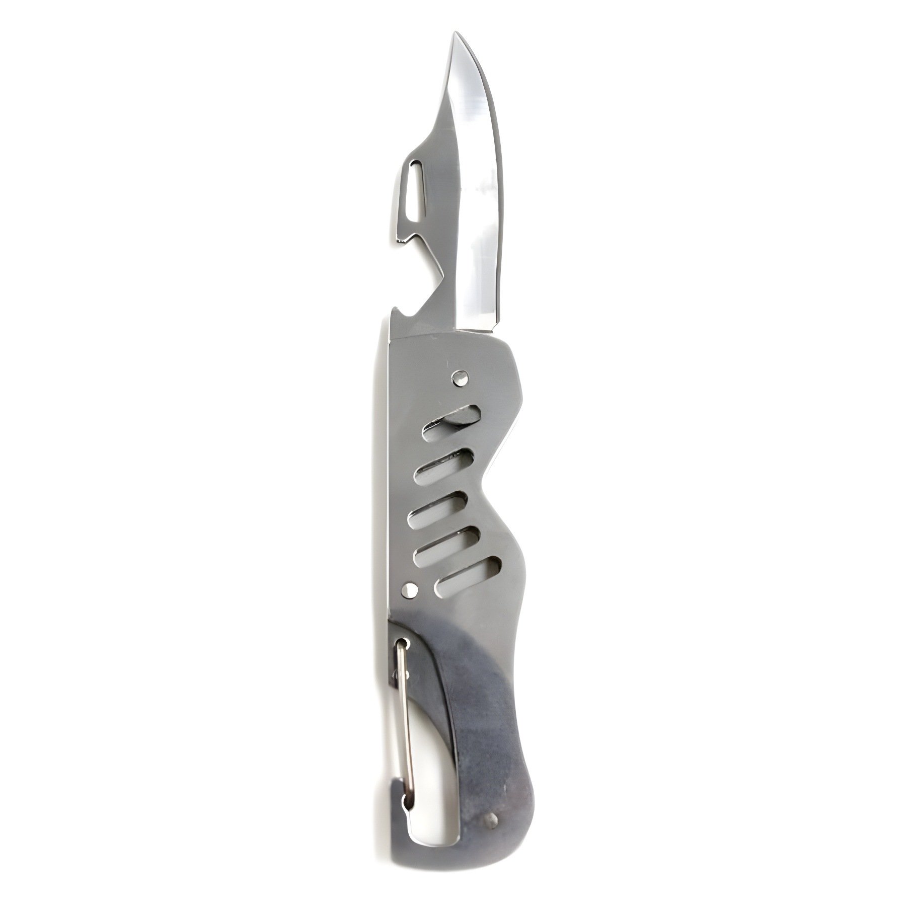 The folding of a fruit knife and the camping of an outdoor multi-purpose opener are fast-fixing the mini-stack