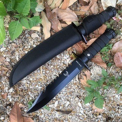 An outdoor knife with a fruit-protective knife, a high-strength survival knife