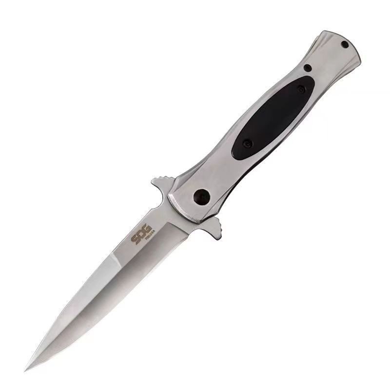 The exterior defensive military knife, the camping knife, folded with the fruit knife and the special forces