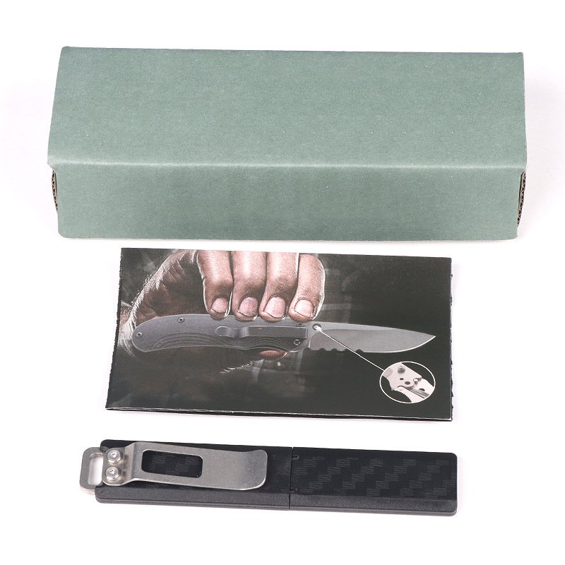 The camper with a field knife, 2425, a life knife, a one-size-fits-all knife and a stainless steel fruit knife