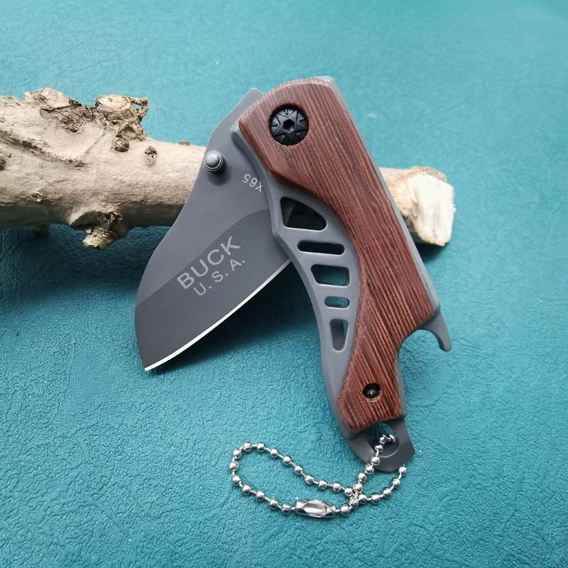 A multi-purpose folder with a high-level mini-fruit knife and a field cutter